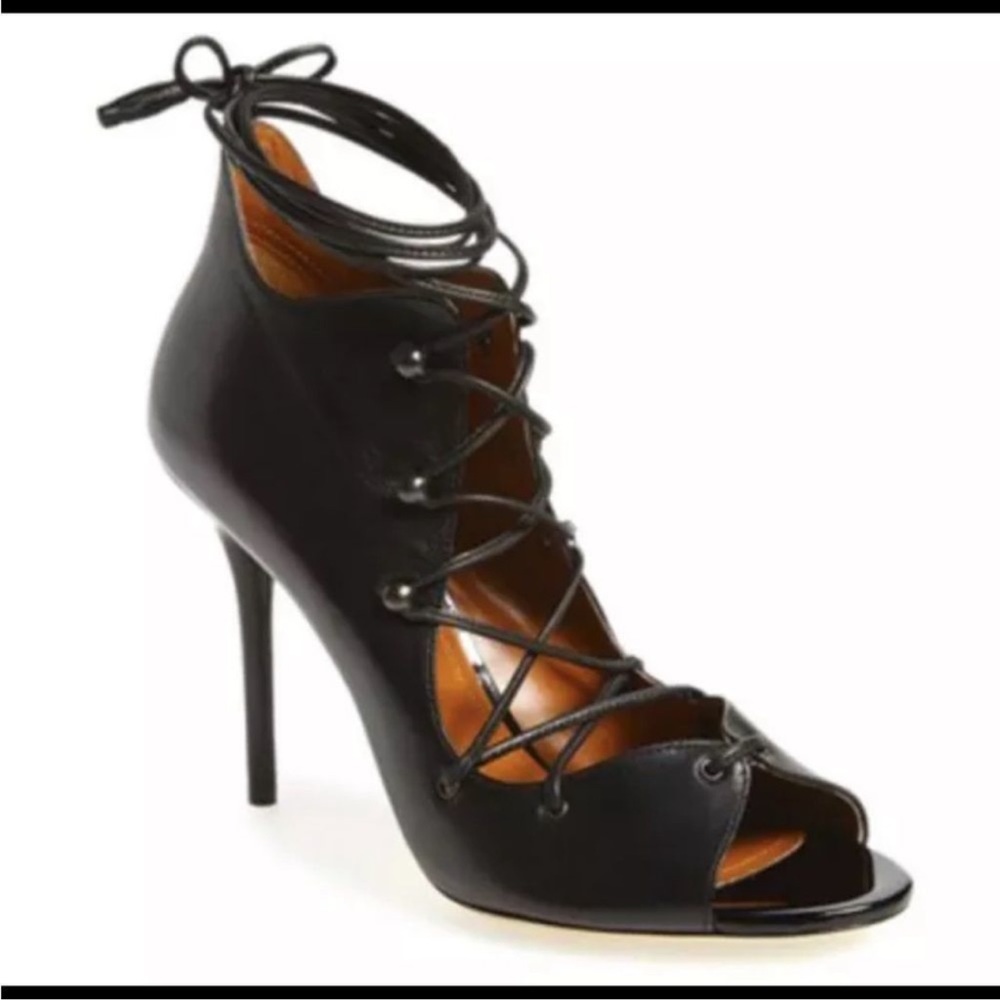 Malone souliers savannah capretto blue lace up heel size 37